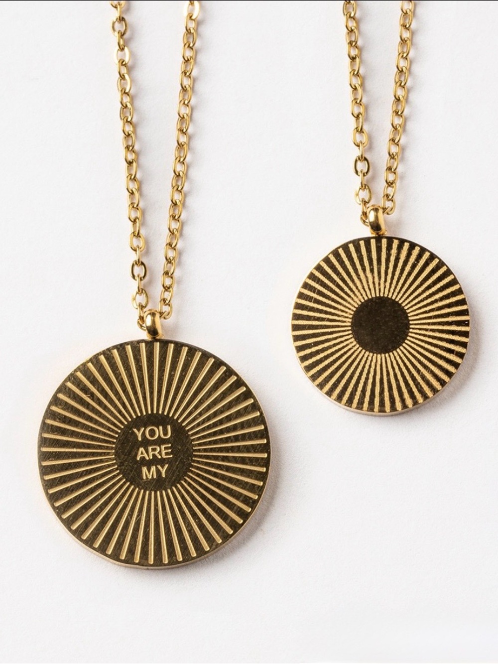 NEW Sunshine Necklace Set Gold Plunder Stainless Steel Waterproof